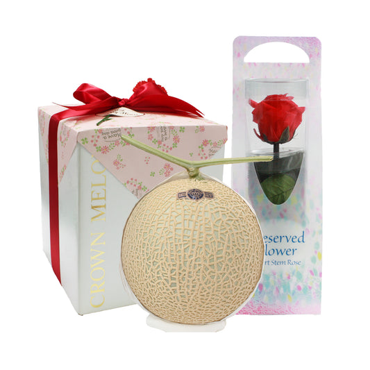 ◆母の日限定◆ クラウンメロンとプリザーブドフラワー