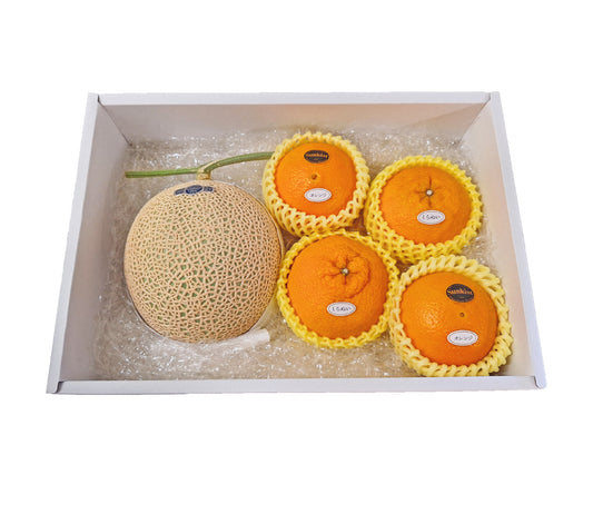 ◆父の日限定◆クラウンメロンと季節の果物詰合せ